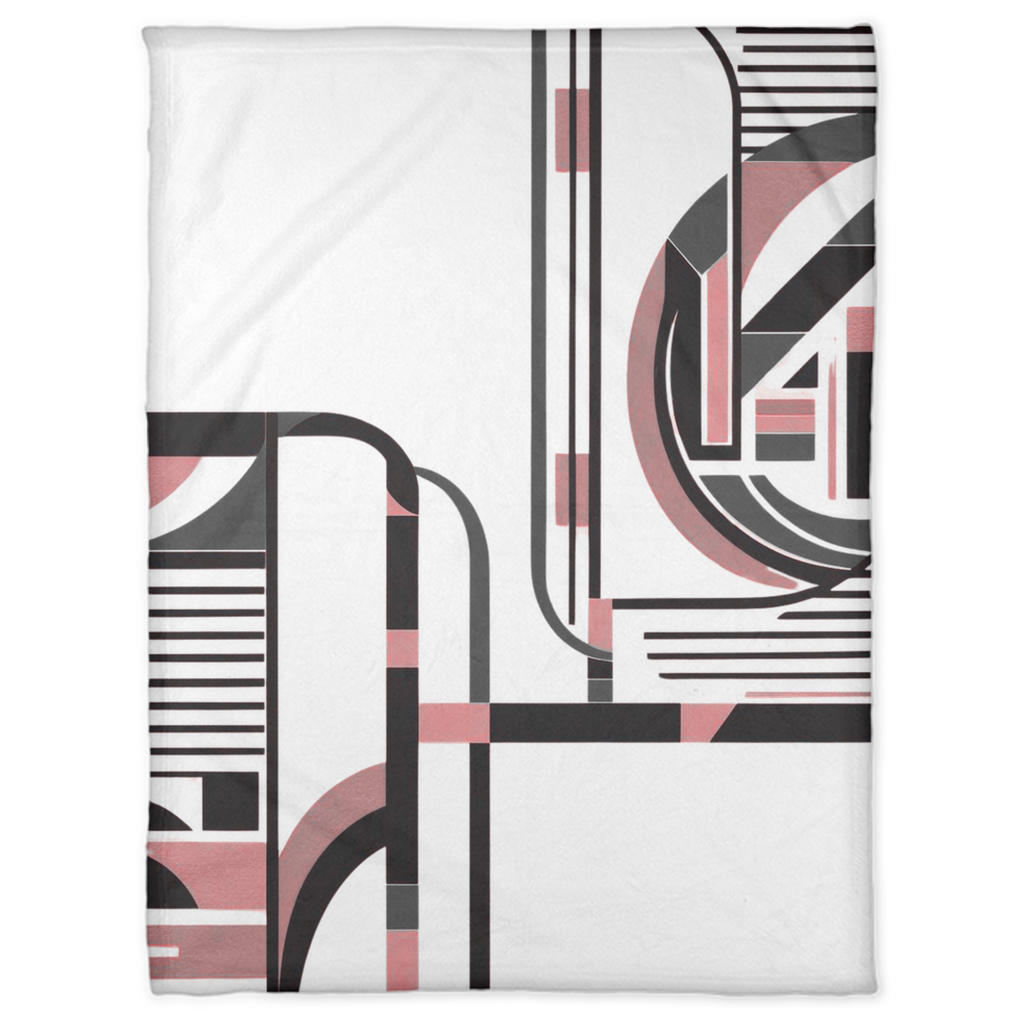 MID-CENTURY IN WHITE FLEECE BLANKET