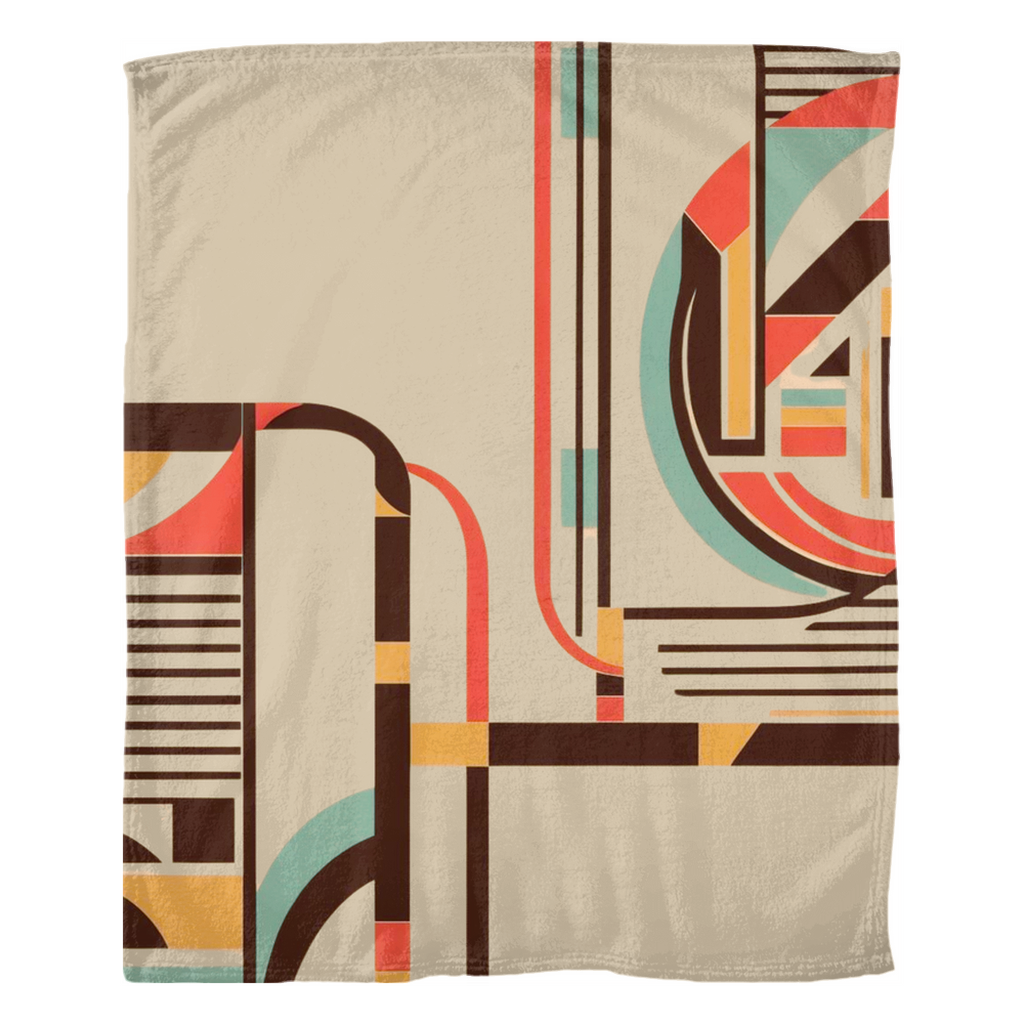 MID-CENTURY IN BEIGE FLEECE BLANKET