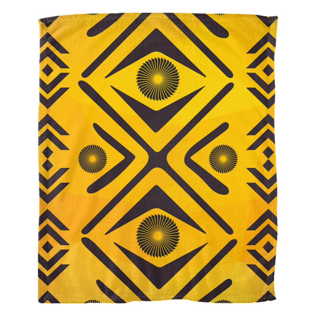 RHYTHM & ROOTS IN YELLOW FLEECE BLANKET