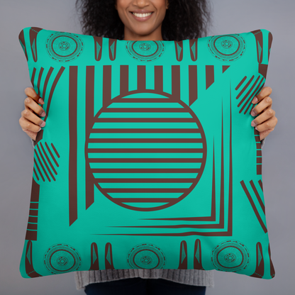 Accent pillow, throw pillow, sofa pillow, Hidden zipper design, Machine-washable cover, Shape-retaining insert (hand wash only), geometric design, Afrocentric style, AFRICAN, AFROCENTRIC DECOR, ARTWORK, TRIBAL, AFRICAN HOME DECOR, ART FOR YOUR HOME,
