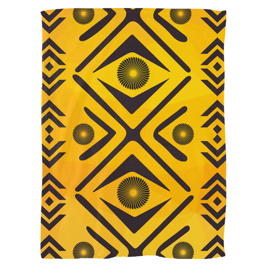 RHYTHM & ROOTS IN YELLOW FLEECE BLANKET