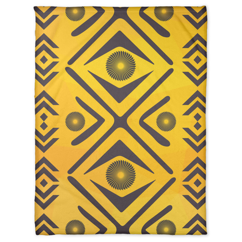 RHYTHM & ROOTS IN YELLOW FLEECE BLANKET