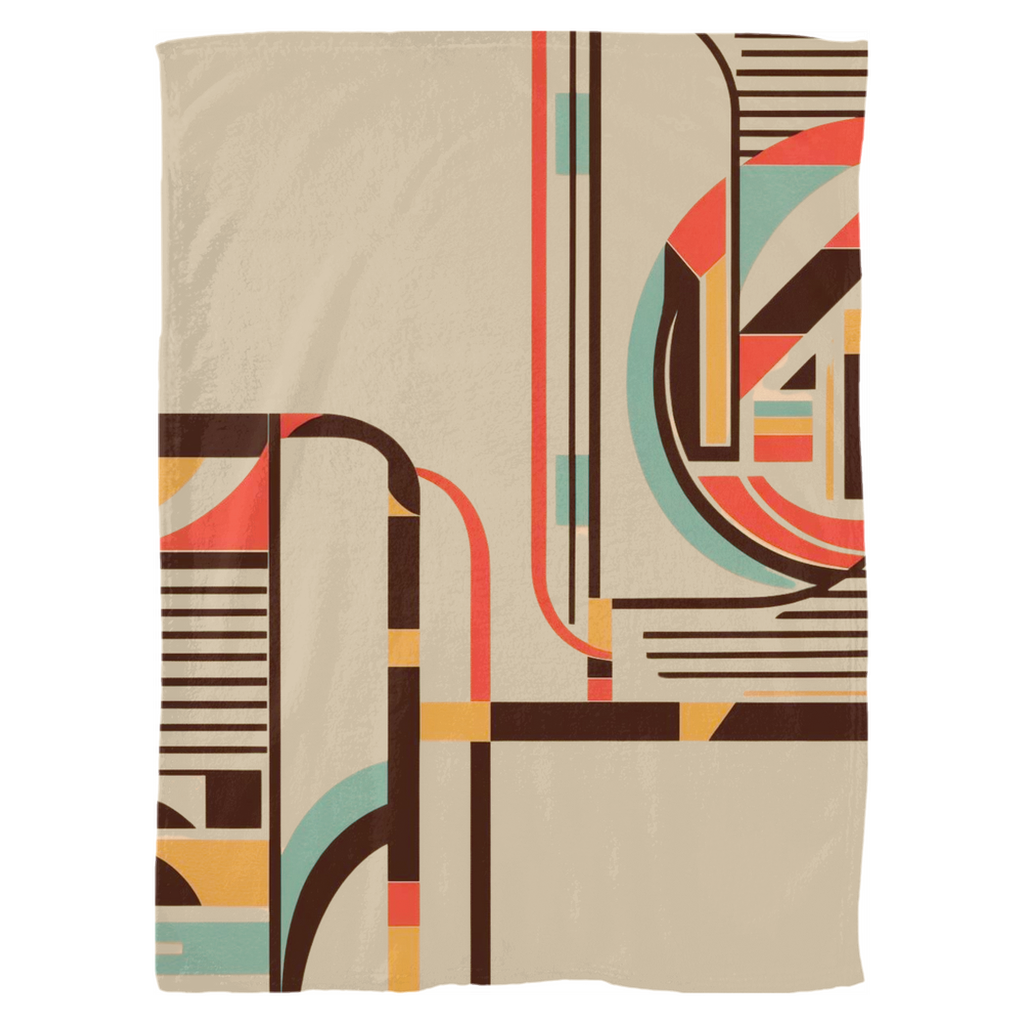 MID-CENTURY IN BEIGE FLEECE BLANKET