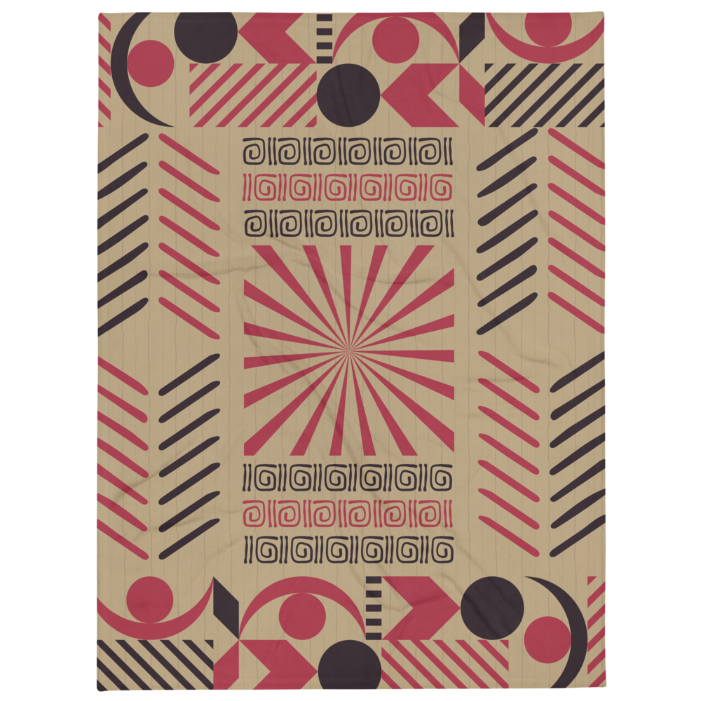 RHYTHM & ROOTS IN BERRY FLEECE THROW BLANKET